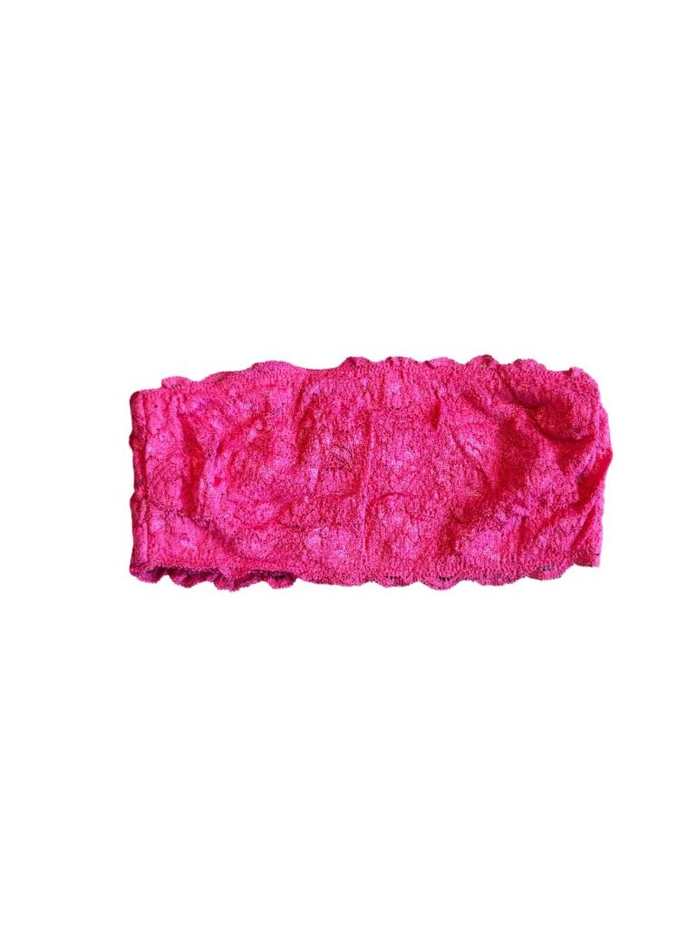 Cosabella Bandeau Bra Garnet Pink Flirtie All Lace Stretch Size Small NWT